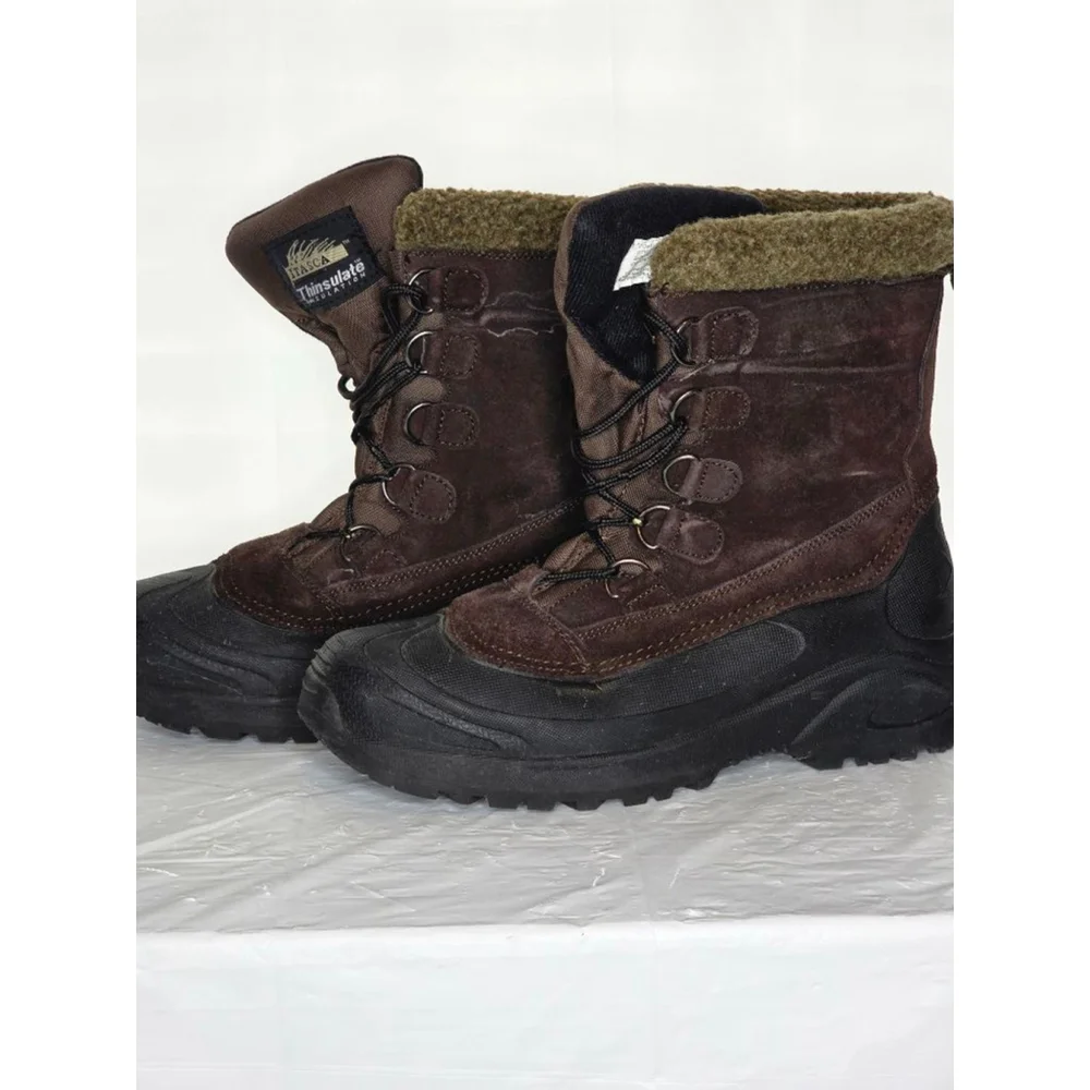 Men's Itasca Brown & Black Rain & Snow Boots Size 12